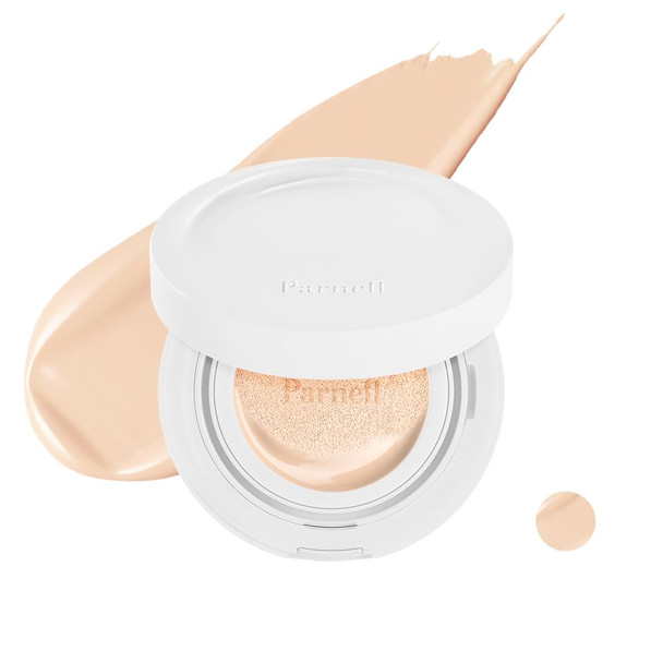 Parnell Cicamanu Serum Cushion - Moisturizing Foundation for Soothing, Coverage, Glass Skin and Lightweight for Sensitive and Dry Skin Pearl Skin (0.52 Fl Oz)