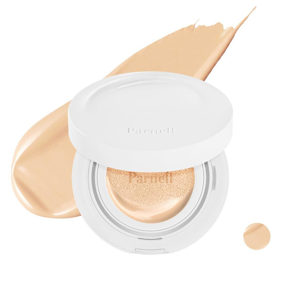 Parnell Cicamanu Serum Cushion - Moisturizing Foundation for Soothing, Coverage, Glass Skin and Lightweight for Sensitive and Dry Skin Pearl Skin (0.52 Fl Oz)