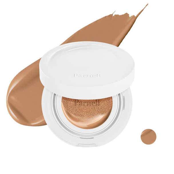 Parnell Cicamanu Serum Cushion - Moisturizing Foundation for Soothing, Coverage, Glass Skin and Lightweight for Sensitive and Dry Skin Pearl Skin (0.52 Fl Oz)