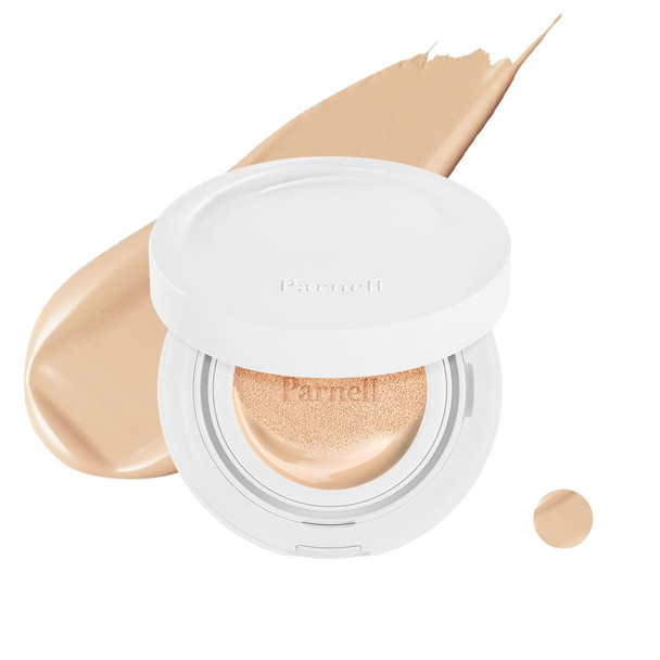 Parnell Cicamanu Serum Cushion - Moisturizing Foundation for Soothing, Coverage, Glass Skin and Lightweight for Sensitive and Dry Skin Pearl Skin (0.52 Fl Oz)