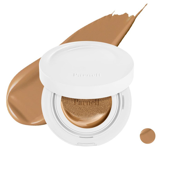 Parnell Cicamanu Serum Cushion - Moisturizing Foundation for Soothing, Coverage, Glass Skin and Lightweight for Sensitive and Dry Skin Pearl Skin (0.52 Fl Oz)