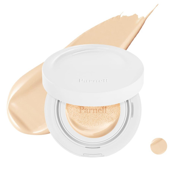 Parnell Cicamanu Serum Cushion - Moisturizing Foundation for Soothing, Coverage, Glass Skin and Lightweight for Sensitive and Dry Skin Pearl Skin (0.52 Fl Oz)