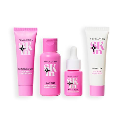 Revolution Skincare London Skin Go Gentle 4 Step Starter Kit Skincare Set With Cleanser