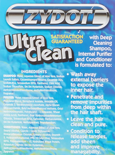 Zydot Ultra Clean Hair Detox Shampoo and Conditioner Kit Removes Medications Chemical