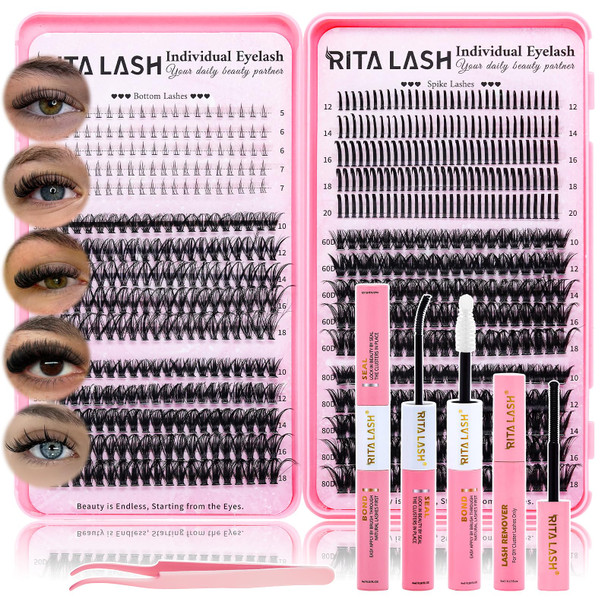 Ritalash Lash Clusters 4 Style Diy Cluster Lashes Clusters Eyelash Extensions 1016Mm 384Pcs