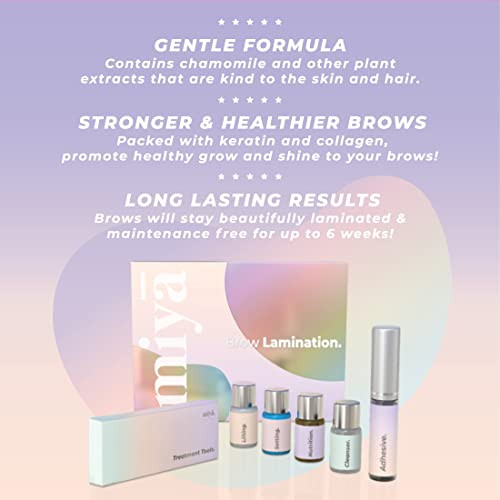 Miya Lash Brow Lamination Kit Professional Eyebrow Lamination With Keratin Diy Brow Lift
