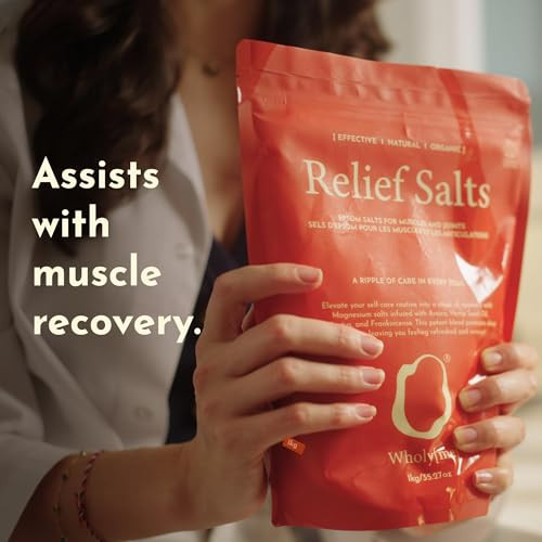 Wholyme Epsom Salt Bath Salts Natural Bath Soak For Muscle And Joint 35 Ounce 1Kg