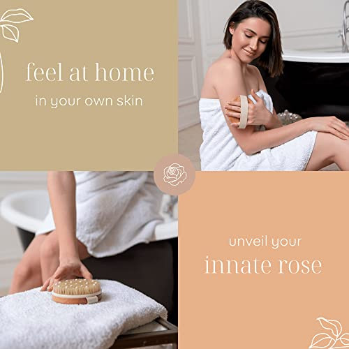 Rosena Dry Brushing Body Brush Best For Exfoliating Dry Skin Lymphatic Drainage