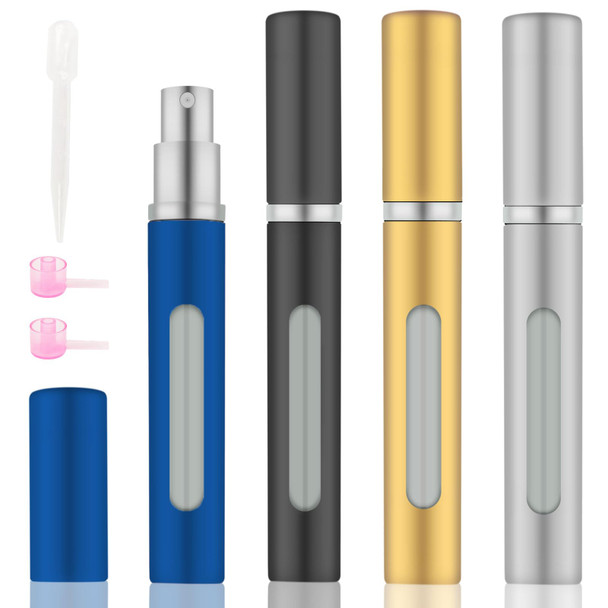 Obsgumu Mini Perfume Travel Bottle Perfume Atomiser Refillable Spray Bottles Portable For 5Ml 4Pcs