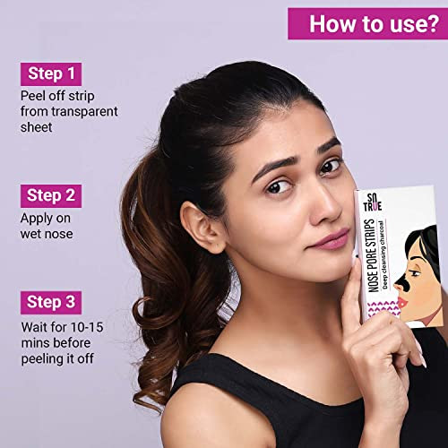 Sotrue Charcoal Nose Pore Deep Cleansing Strips For Blackheads And Whiteheads Removal Pack Of 5