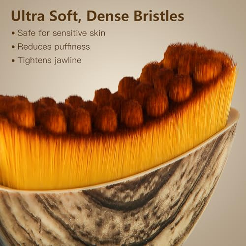 Wokelai Lymphatic Contour Face Brush Lymphatic Drainage Massager Face Brushes 2Pack Soft 2Pack