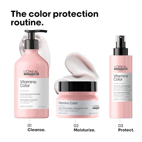 LOr Al Professionnel Paris Vitamino Color 10In1 MultiBenefit LeaveIn Spray Heat Protectant and Detangler For Treated And All Hair Types