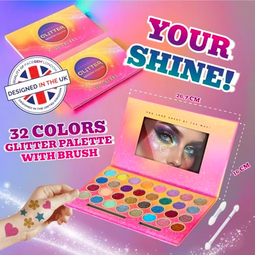 Lorenza London Colours Glitter Eyeshadow Palette MakeUp Palette Face And Body Glitter Glitter S Glitter Eyeshadow Palette
