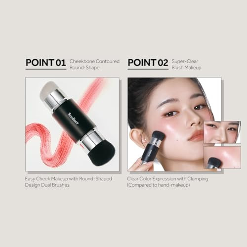Studio17 Dual Ended Silicone Tip Blush Brush Korean Olive Young Makeup Tool