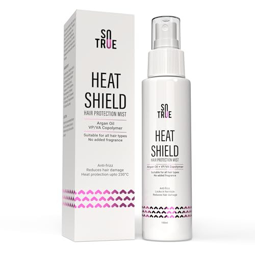Sotrue Heat Shield Hair Protection Spray For Hair AntiFrizz Reduces Hair Damage 100Ml