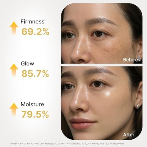 Ficeco Glow Intensive Silk Peptides Serum for Face Korean Anti Aging Hydrating Ampoule with Multi Peptide Collagen Niacinamide 4D Hyaluronic Acid for Wrinkles Fine Lines and  Radiance