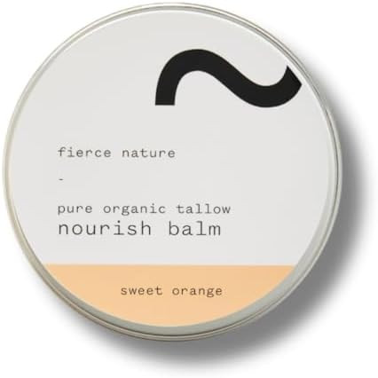 fierce nature Pure Nourish Tallow Balm  Organic Vitamin Rich Nourishing Body and  Face Moisturizer  Natural Essential Oil Free Skincare