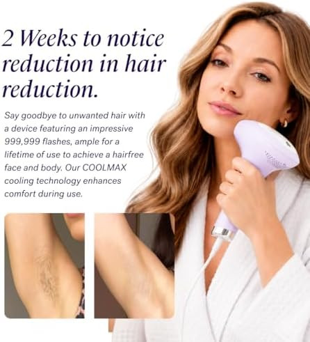 Michael Todd Beauty LUMOS Laser IPL Hair Removal Device for Women and Men | 50°F CoolMax Technology, 999,999 Flashes, 3 in 1 with Skin Sensor for Nearly Painless, Permanent Hair Removal