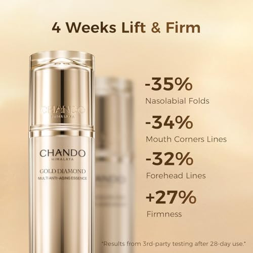 CHANDO HIMALAYA Gold Diamond Peptide enriched Multi Anti aging Serum Moisturizing Facial Essence Serum for Visible Correction of Anti Aging & Wrinkle