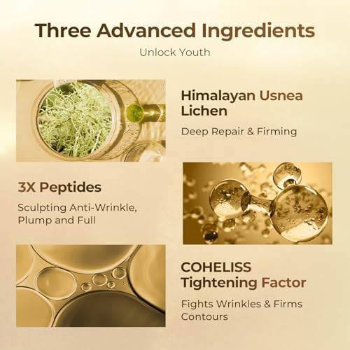 CHANDO HIMALAYA Gold Diamond Peptide enriched Multi Anti aging Serum Moisturizing Facial Essence Serum for Visible Correction of Anti Aging & Wrinkle