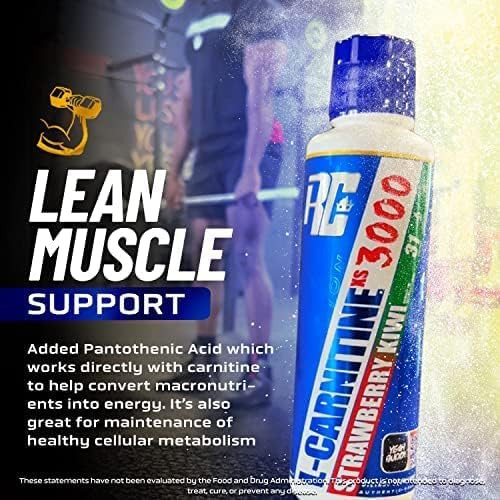 Ronnie Coleman Signature Series L-Carnitine XS 3000 Liquid, Amino Acids Metabolism and Lean Muscle Strength Support, Stimulant Free, Sugar Free, Zero Carbs, 16 Oz