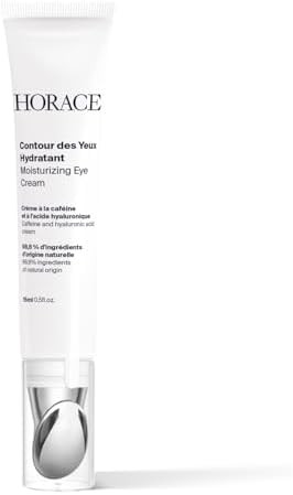 HORACE Under Eye Moisturizer for Men Anti Fatigue Eye Cream to Reduce Dark Circles and Puffiness - Hydrating and Smoothing Skincare Formula for All Skin Types Unscented 15ml