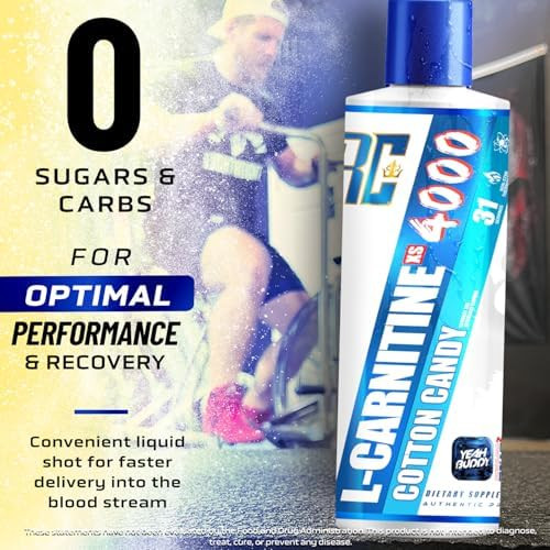 Ronnie Coleman Signature Series L Carnitine XS 4000 Liquid, Stimulant Free, Sugar Free, Zero Carbs, Lean Muscle Strength Support for Men & Women, 16 Oz