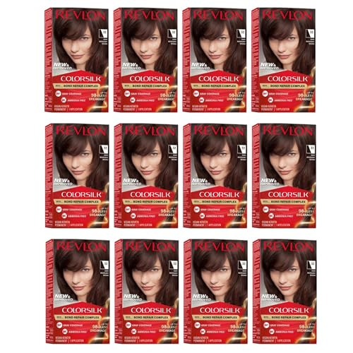 Revlon Colorsilk Hair Color 32 Dark Mahogany Brown 1 Ea Pack Of Silk Hair Color Pack Of 12