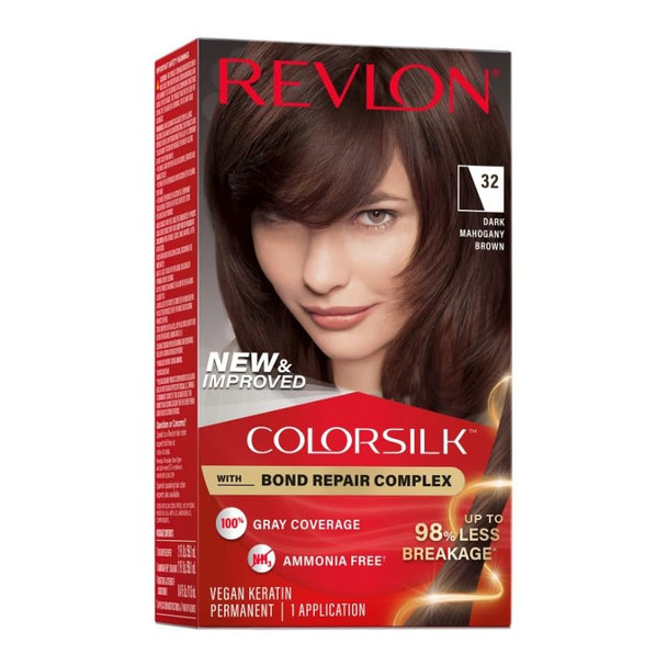 Revlon Colorsilk Hair Color 32 Dark Mahogany Brown 1 Ea Pack Of Silk Hair Color Pack Of 12