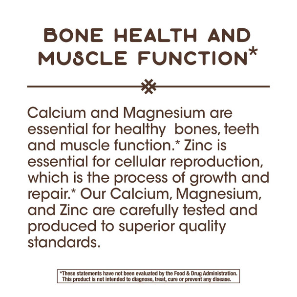Nature's Way Calcium, Magnesium & Zinc, 765 mg per Serving, 250 Capsules