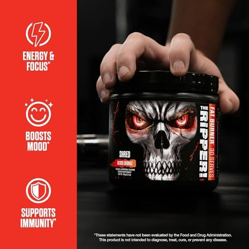JNX SPORTS The Ripper Thermogenic Fat Burner Pre Workout Powder 30 Serves | stomach fat burner for men & women with appetite suppressant, metabolism booster, weight loss drink mix