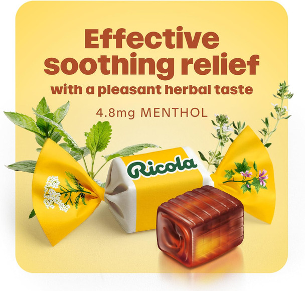Ricola Original Herb Cough Drops 115 Count Made with Menthol Cough and Sore Throat Relief Herbal Throat Lozenges