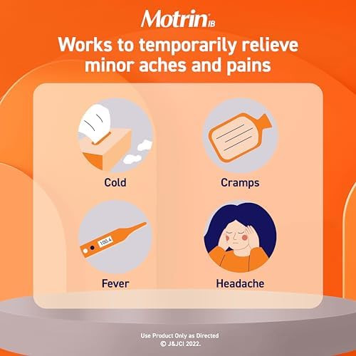 Motrin IB Liquid Gels - Pain Reliever with 200mg Ibuprofen for Muscle Aches, Headache, Backache, Toothache, Menstrual Cramps and Minor Arthritis Pain