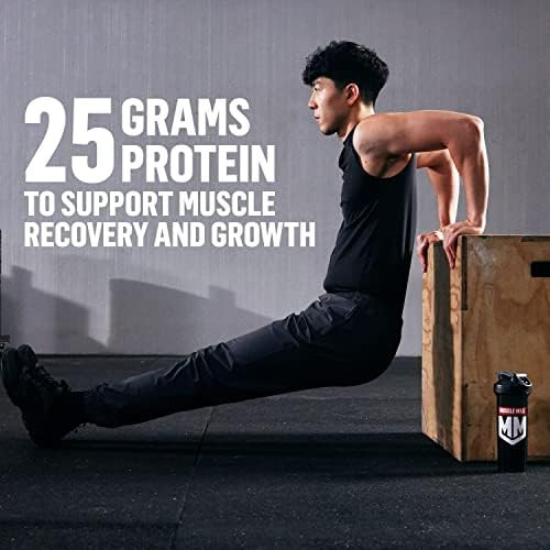 Muscle Milk 100% Whey Protein Powder, Vanilla, 5 Pound, 68 Servings, 25g Protein, 2g Sugar, Low in Fat, NSF Certified for Sport, Energizing Snack, Workout Recovery