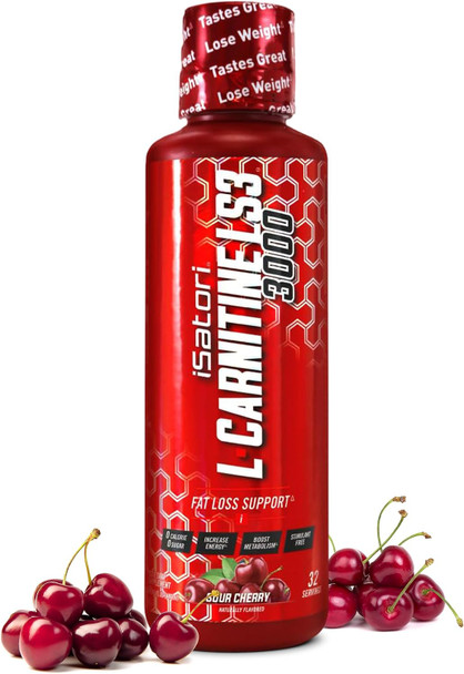 iSatori L-Carnitine LS3 3000 - Boost Energy & Metabolism, Triple-Blend L-Carnitine Liquid Supplement, Low-Calorie, Keto-Friendly, Stimulant, Sugar & Gluten-Free - 32 Servings