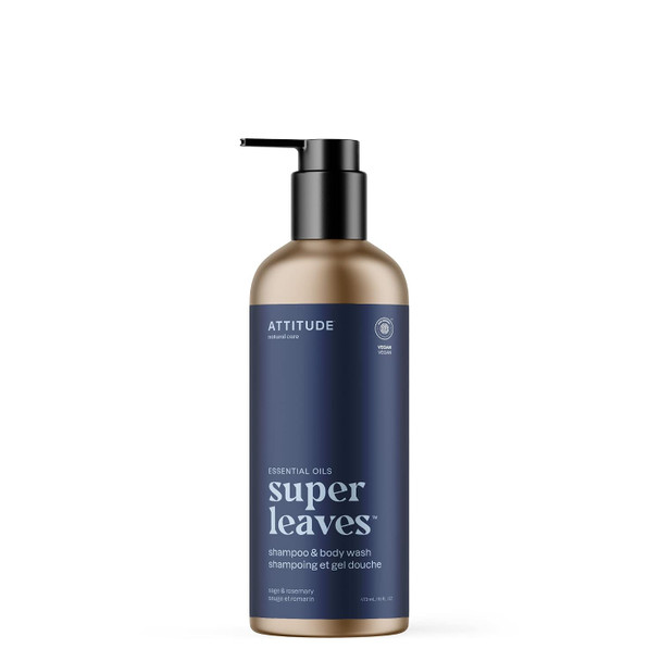 BIO SPECTRA ATTITUDE 2 in 1 Body Wash and Hair Shampoo EWG Verified Shower Gel