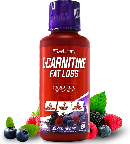 iSatori L Carnitine 1500 Triple Blend Liquid L Carnitine Supplement with Acetyl and  Tartrate Stimulant Free Energy Low Calories Sugar or Gluten Keto Friendly