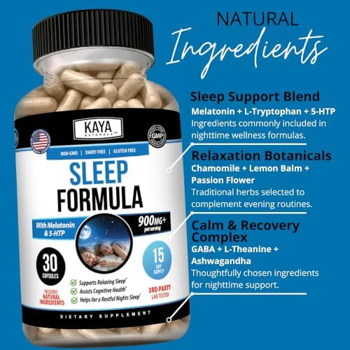 Kaya Naturals Sleep Support Formula with Melatonin