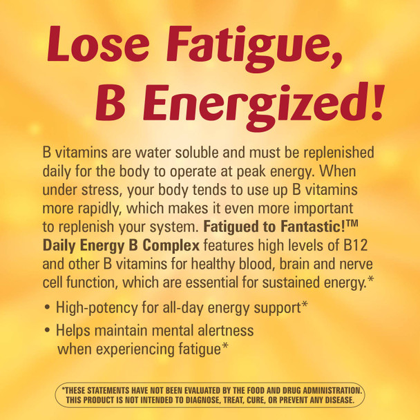 Nature's Way Fatigued to Fantastic! Daily Energy B Complex, 120 Capsules