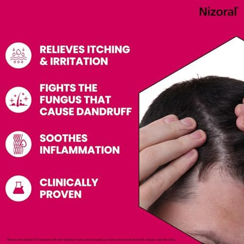 Nizoral Anti Dandruff Treatment Shampoo Treats and Prevents Dandruff Clinically Proven to Control Itchy and Flaky Scalps Contains Ketoconazole   60ml