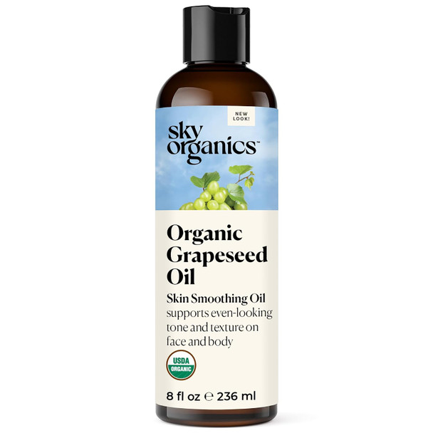 Sky Organics   100% Pure and  Cold Pressed  Face and Body Smoothing Oil. Supports Healthy Even Looking Skin Tone. For All Skin Types. Natural Vegan and  USDA Organic.