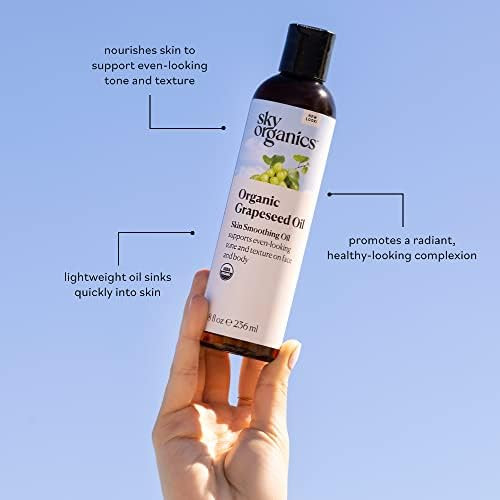Sky Organics   100% Pure and  Cold Pressed  Face and Body Smoothing Oil. Supports Healthy Even Looking Skin Tone. For All Skin Types. Natural Vegan and  USDA Organic.