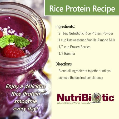 NutriBiotic Certified Organic Rice Protein, 3 Pound | Low Carbohydrate Vegan Protein Powder | Raw, Certified Kosher & Keto Friendly | Made Without Chemicals, GMOs & Gluten | Easy to Digest