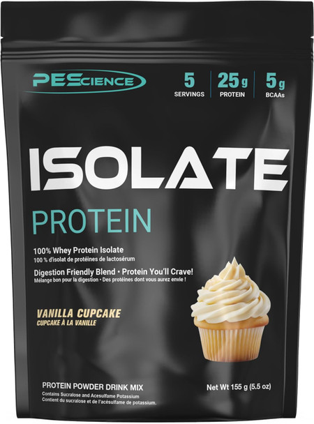 PEScience Isolate Whey Protein Powder, Vanilla Cupcake | 100% Whey Protein Isolate, Low Carb, Fast Absorbing Post Workout Shake, For Men and Women