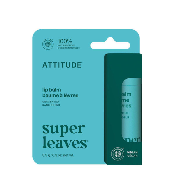 BIO SPECTRA ATTITUDE Lip Balm Fragrance Free Hydrating Care for Dry Lips Shea Butter with Coconut & Castor Oils