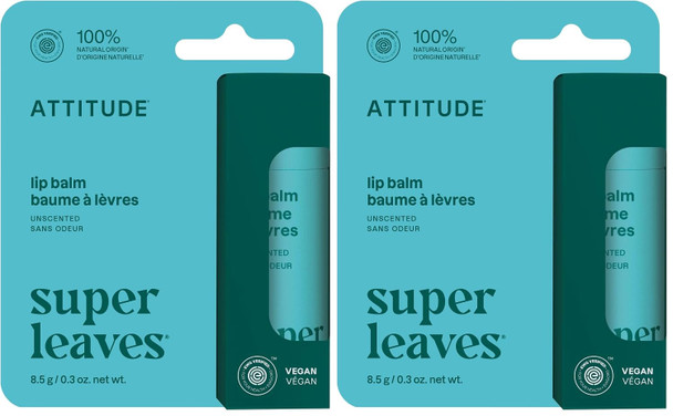 BIO SPECTRA ATTITUDE Lip Balm Fragrance Free Hydrating Care for Dry Lips Shea Butter with Coconut & Castor Oils