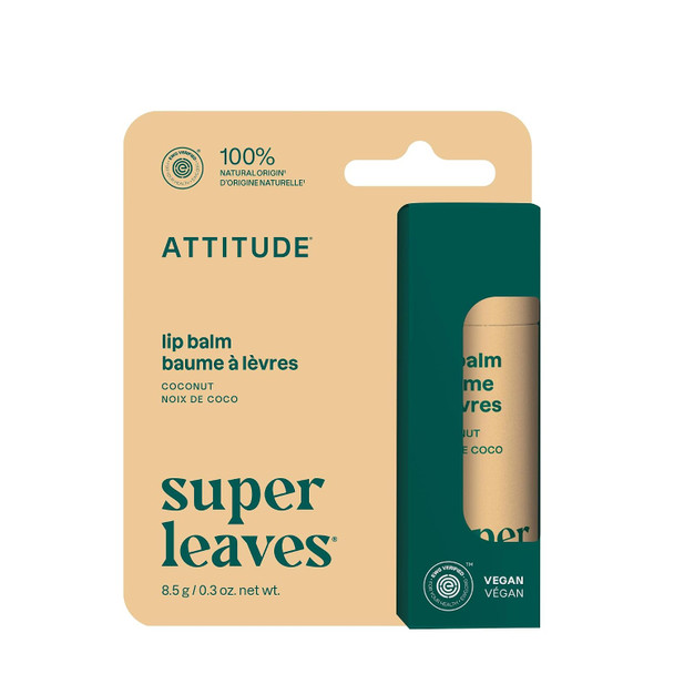 BIO SPECTRA ATTITUDE Lip Balm Fragrance Free Hydrating Care for Dry Lips Shea Butter with Coconut & Castor Oils