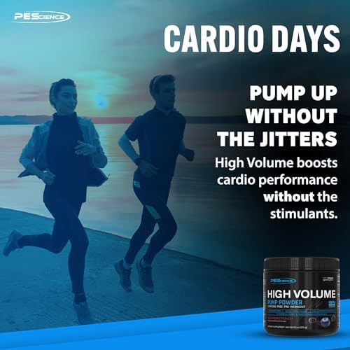 PEScience High Volume Stim-Free Pre-Workout Pump Powder, Raspberry Lemonade | Caffeine-Free, L-Citrulline & L-Arginine Nitrate, Non-Stim, 36 Scoops