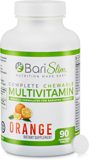BariSlim Complete Chewable Bariatric Multivitamin Tablets  45 mg Iron  Bariatric Vitamin and  Supplement for Post Bariatric Surgery Including Gastric Bypass and  Gastric Sleeve