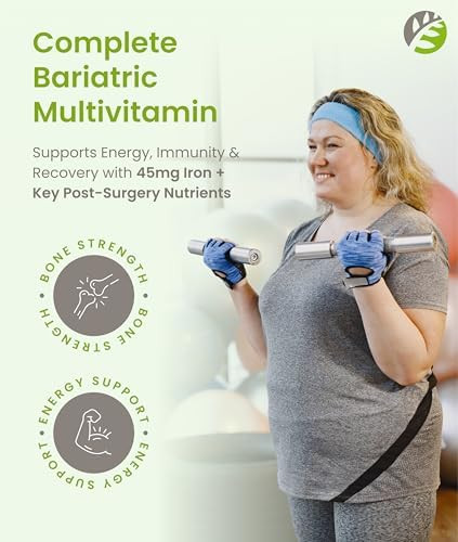 BariSlim Complete Chewable Bariatric Multivitamin Tablets  45 mg Iron  Bariatric Vitamin and  Supplement for Post Bariatric Surgery Including Gastric Bypass and  Gastric Sleeve